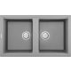 Elleci Best 450 gránit mosogató M79 Aluminium 860x510/200mm
