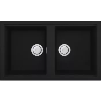   Elleci Best 450 gránit mosogató G40 Full Black 860x510/200mm