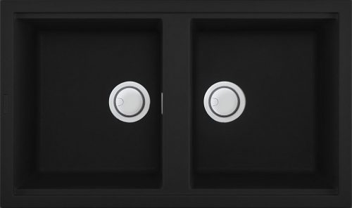 Elleci Best 450 gránit mosogató G40 Full Black 860x510/200mm