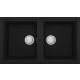 Elleci Best 450 gránit mosogató G40 Full Black 860x510/200mm