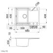 Elleci Easy 135 gránit mosogató G43 Tortora 680x500mm