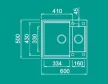 Elleci Easy 150 gránit mosogató G51 Avena 600x500/210/150mm