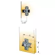 Bútorpánt tőke TITUS 243-7360-050 csavarral MINI, 3mm nikkel