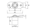 Bútorzár LE-Szekrényajtó zár 371 jobbos 16,5x20mm henger nikkel