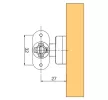 Bútorzár LE-Szekrényajtó zár 371 jobbos 16,5x20mm henger nikkel