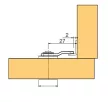 Bútorzár LE-Szekrényajtó zár 371 jobbos 16,5x20mm henger nikkel