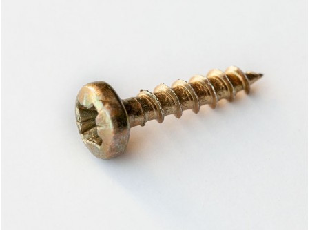 Rögzítő csavar "D" fejű 3,5x16mm PZ2 horganysárga