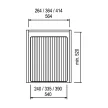 Fémrács CC60 kosár 550x95x420mm Króm