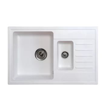   Quadro plus 1.5D XGranit Fehér mosogató 780x500/195/130mm 158552