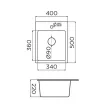 Quadro 40 XGranit Pezsgő mosogató 400x500/210mm 175426