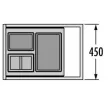Hulladékgyűjtő szelektív Separato-K 450mm 1x18L+2x8L Hailo