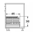 Hulladékgyűjtő szelektív Separato-K 450mm 1x18L+2x8L Hailo