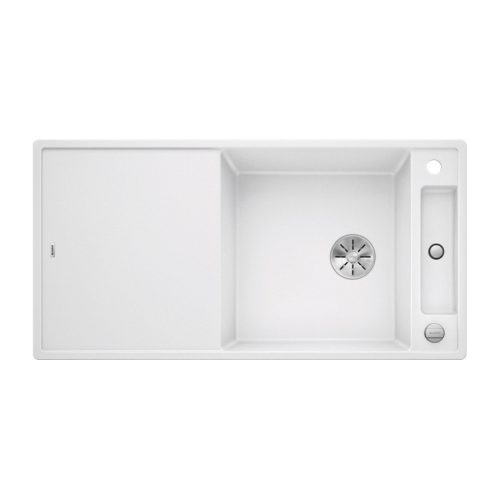 BLANCO AXIA III XL 6 S Silgranit mosogatótálca, fehér, üveg vágólappal, excenterrel
