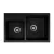 Quadro plus 2D XGranit Fekete szemcsés mosogató 780x500/195/195mm 171004