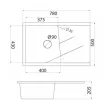 Linea plus XGranit Fehér mosogató 780x500/190mm 188624