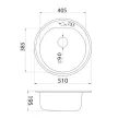 Venera XGranit Fekete mosogató 510mm/180mm 113000
