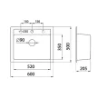 Quadro 60 XGranit Pezsgő mosogató 600x500/195mm 175432