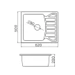 Quadro M XGranit Fehér mosogató 620x500/190mm 144114