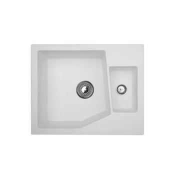   Linea M 1.5 D XGranit Fehér mosogató 620x500/ 190/130mm 192045