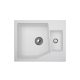 Linea M 1.5 D XGranit Fehér mosogató 620x500/ 190/130mm 192045