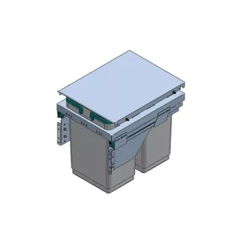  Hulladékgyűjtő PGTM402RFG (2x20l) SZELEKTÍV 400mm-es szekrényhez SZÜRKE