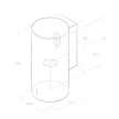 Páraelszívó ELICA TUBE PRO BL/A/43 fali, kürtős, 43 cm, IEC: 603 m3/h, matt fekete
