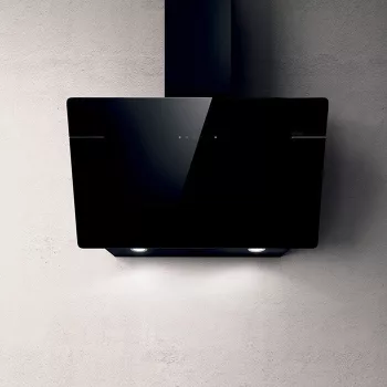   ELICA L'ESSENZA BL/A/90 fali páraelszívó, design, 90 cm, fekete üveg