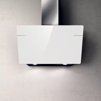   ELICA L'ESSENZA WH/A/90 fali páraelszívó, design, 90 cm, fehér üveg