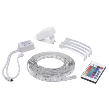   Led-es szalag szett RGB Beltéri - Távirányítóval + Trafóval szines 5fm