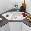 BLANCO DELTA II Silgranit mosogatótálca, fehér, tartozékokkal, excenterrel