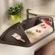 BLANCO DELTA II Silgranit mosogatótálca, kávé, tartozékokkal, excenterrel