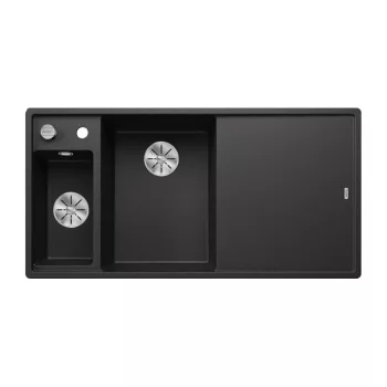   BLANCO AXIA III 6 S Silgranit mosogatótálca, balos medencével, antracit, üveg vágólappal, excenterrel