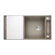 BLANCO AXIA III XL 6 S Silgranit mosogatótálca, tartufo, üveg vágólappal, excenterrel
