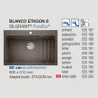 BLANCO ETAGON 8 kávé Silgranit tartozékkal, excenter nélkül, InFino lefolyóval