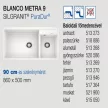 BLANCO METRA 9 fehér tart.nélk.