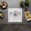 BLANCO DALAGO 5 Silgranit mosogatótálca, silgranit fehér, excenterrel