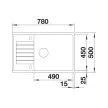 BLANCO ZIA XL 6 S Compact Silgranit mosogatótálca, kávé, excenter nélkül