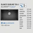 Blanco Subline 700-U Antracit Silgránit mosogató 700x400mm mlap.aláépíthető exc.nélk. 523442