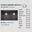 BLANCO SUBLINE 430/270-U palaszü. exc.nélkül
