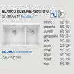 BLANCO SUBLINE 430/270-U fehér exc.nélkül