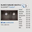 BLANCO SUBLINE 430/270-U kávé exc.nélkül