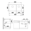 BLANCO SUBLINE 480/320-U antracit exc.nélk.