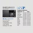 BLANCO AXIA III 5 S antracit üveg tart.