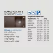 BLANCO AXIA III 5 S kávé fa tart.