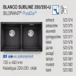 BLANCO SUBLINE 350/350-U antracit e.n.