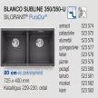 BLANCO SUBLINE 350/350-U palaszür. e.n.