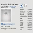 BLANCO SUBLINE 320-U fehér exc.n.