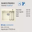 BLANCO ETAGON 6 kerámia mosogatótálca, magnólia, excenter nélkül