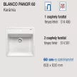BLANCO PANOR 60 kerámia kristályfehér 1 csaplyuk furattal