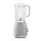 SMEG TURMIXGÉP, 50-es évek retro design, 1,5 liter, 800 W, 4 fokozat, 3 program, ezüst